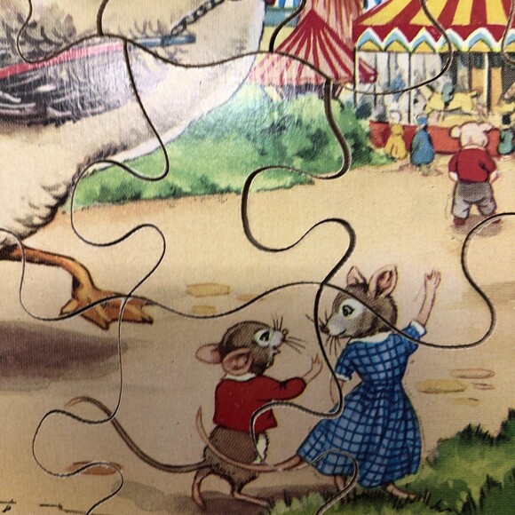 Victory Plywood Jig-Saw Puzzle Vintage 30 Piece Complete Animal Friends at Fair - Picture 6 of 16